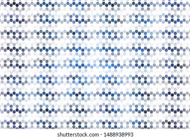 Light Blue, Green vector background with hexagons. Glitter abstract illustration in hexagonal style. Pattern for your ad, booklets.