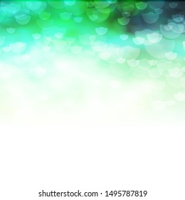 Light Blue, Green vector background with circles. Glitter abstract illustration with colorful drops. Design for your commercials.