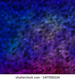Light Blue, Green vector background with set of hexagons. Illustration of colored hexagons on blur surface. Pattern for ads, leaflets.