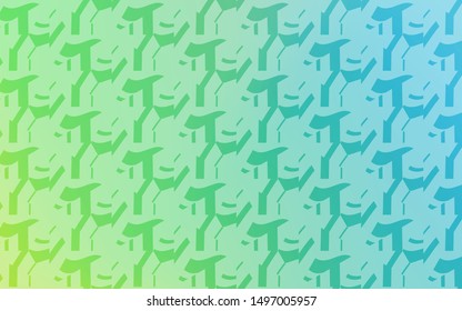 Light Blue, Green vector background with bent lines. Colorful illustration in simple style with gradient. New composition for your brand book.