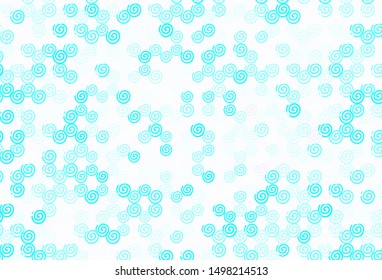 Light Blue, Green vector background with wry lines. Brand new colorful illustration in simple style. Template for cell phone screens.