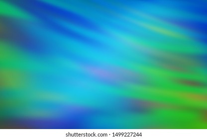 Light Blue, Green vector background with wry lines. Modern gradient abstract illustration with bandy lines. Abstract style for your business design.