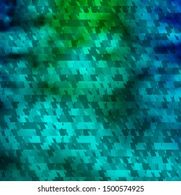 Light Blue, Green vector background with triangles. Illustration with set of colorful triangles. Template for wallpapers.