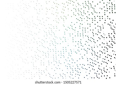 Light Blue, Green vector background with bubbles. Abstract illustration with colored bubbles in nature style. Completely new template for your brand book.