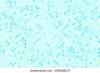 Light Blue, Green vector background with curved lines. A completely new colorful illustration in simple style. A new texture for your  ad, booklets, leaflets.