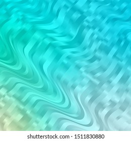 Light Blue, Green vector background with bows. Colorful illustration in circular style with lines. Pattern for booklets, leaflets.