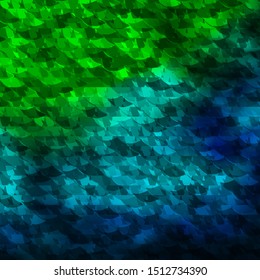 Light Blue, Green vector background with polygonal style. Decorative design in abstract style with triangles. Template for wallpapers.
