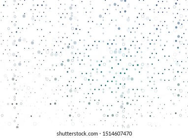 Light Blue, Green vector background with bubbles. Modern abstract illustration with colorful water drops. Design for business adverts.