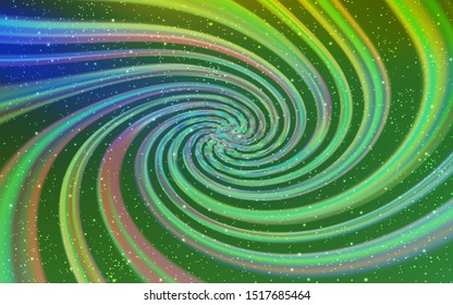 Light Blue, Green vector background with astronomical stars. Modern abstract illustration with Big Dipper stars. Pattern for futuristic ad, booklets.