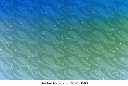Light Blue, Green vector background with straight lines. Colorful shining illustration with lines on abstract template. Smart design for your business advert.