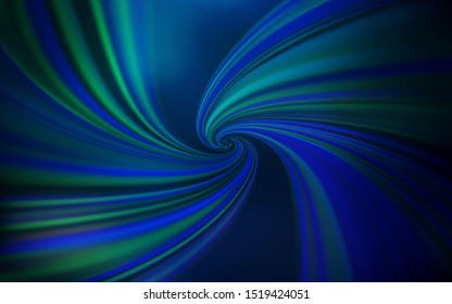 Light Blue, Green vector background with wry lines. Colorful illustration in abstract style with gradient. Template for cell phone screens.