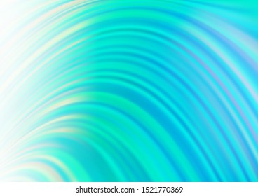 Light Blue, Green vector background with lamp shapes. A vague circumflex abstract illustration with gradient. Brand new design for your ads, poster, banner.