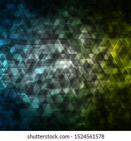 Light Blue, Green vector background with lines, triangles. Gradient triangles in abstract style on simple form. Pattern for commercials.