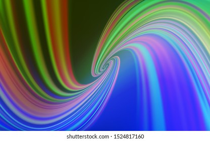 Light Blue, Green vector background with wry lines. Modern gradient abstract illustration with bandy lines. Colorful wave pattern for your design.