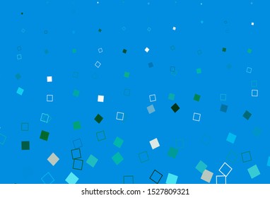 Light Blue, Green vector background with rectangles. Modern abstract illustration with colorful rectangles. Pattern for commercials.
