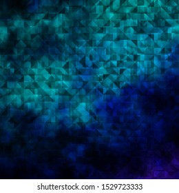 Light Blue, Green vector background with triangles. Decorative design in abstract style with triangles. Pattern for booklets, leaflets