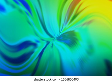 Light Blue, Green vector background with bent lines. Shining colorful illustration in simple style. A completely new template for your design.