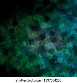 Light Blue, Green vector background with triangles. Glitter abstract illustration with triangular shapes. Pattern for booklets, leaflets