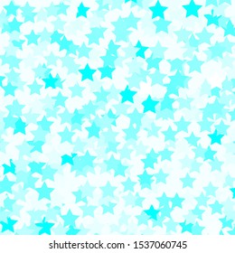 Light Blue, Green vector background with colorful stars. Modern geometric abstract illustration with stars. Best design for your ad, poster, banner.