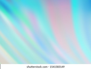Light Blue, Green vector background with abstract lines. Creative illustration in halftone marble style with gradient. Pattern for your business design.