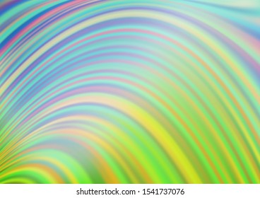 Light Blue, Green vector background with liquid shapes. Shining illustration, which consist of blurred lines, circles. Marble style for your business design.