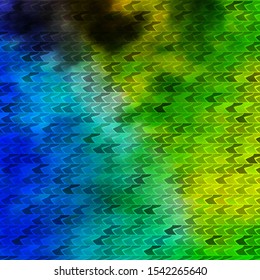 Light Blue, Green vector background with rectangles. Rectangles with colorful gradient on abstract background. Design for your business promotion.