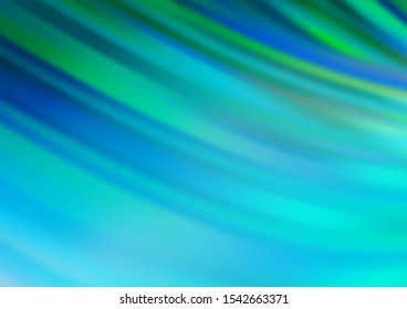Light Blue, Green vector background with liquid shapes. A sample with blurred bubble shapes. Pattern for your business design.