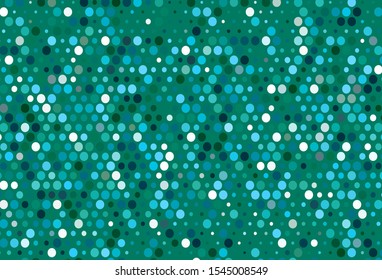 Light Blue, Green vector background with bubbles. Blurred decorative design in abstract style with bubbles. Design for business adverts.