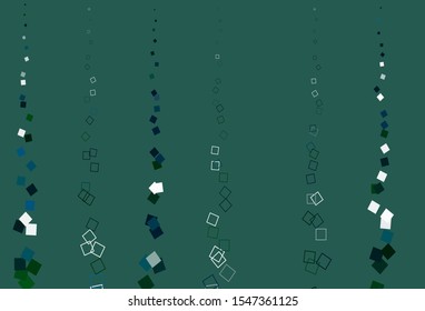 Light Blue, Green vector background with rectangles. Glitter abstract illustration with rectangular shapes. Modern template for your promotion.