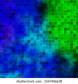 Light Blue, Green vector background in polygonal style. New abstract illustration with rectangular shapes. Best design for your ad, poster, banner.