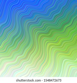 Light Blue, Green vector background with wry lines. Glitter abstract illustration with wry lines. A completely new design for your business.