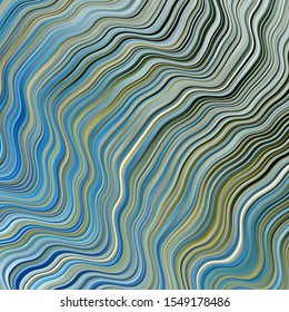 Light Blue, Green vector background with bows. Colorful illustration in abstract style with bent lines. Pattern for websites, landing pages.