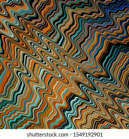 Light Blue, Green vector background with wry lines. Brand new colorful illustration with bent lines. Best design for your ad, poster, banner.