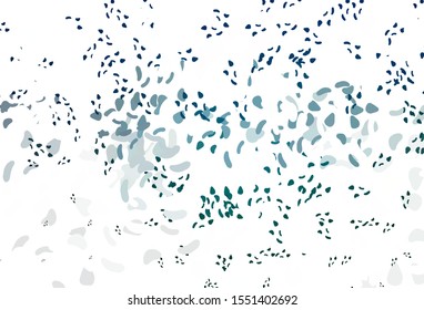 Light Blue, Green vector background with abstract forms. Colorful chaotic forms with gradient in modern style. Simple design for your web site.