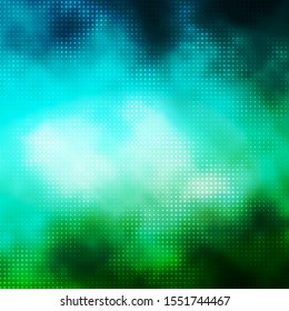 Light Blue, Green vector background with bubbles. Abstract decorative design in gradient style with bubbles. Pattern for booklets, leaflets.