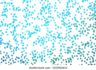 Light Blue, Green vector background with bubbles. Modern abstract illustration with colorful water drops. Pattern for beautiful websites.