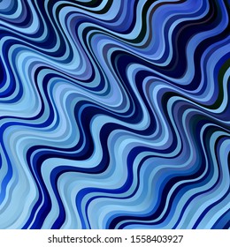 Light Blue, Green vector background with bent lines. Illustration in abstract style with gradient curved.  Template for your UI design.