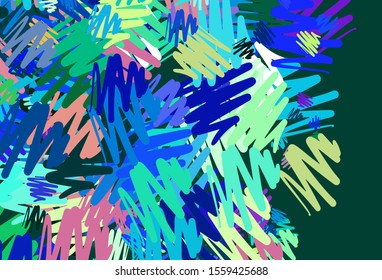 Light Blue, Green vector background with stright stripes. Colorful shining illustration with lines on abstract template. Best design for your ad, poster, banner.