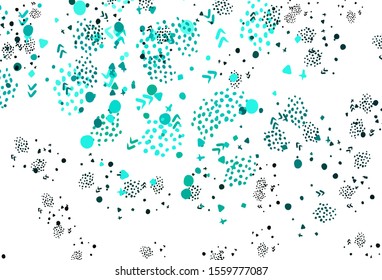 Light Blue, Green vector background with abstract shapes. Illustration with colorful gradient shapes in abstract style. Elegant design for wallpapers.