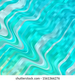 Light Blue, Green vector background with bent lines. Gradient illustration in simple style with bows. Pattern for websites, landing pages.
