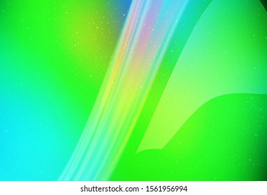 Light Blue, Green vector background with astronomical stars. Shining illustration with sky stars on abstract template. Pattern for astrology websites.