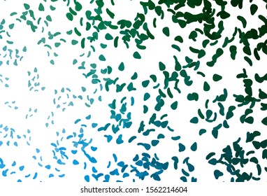 Light Blue, Green vector background with abstract forms. Modern abstract illustration with colorful random forms. Modern design for your business card.