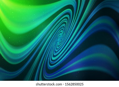 Light Blue, Green vector background with galaxy stars. Modern abstract illustration with Big Dipper stars. Smart design for your business advert.