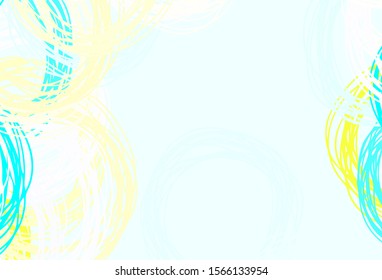 Light Blue, Green vector background with bubbles. Beautiful colored illustration with blurred circles in nature style. Design for poster, banner of websites.
