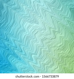 Light Blue, Green vector background with curves. Colorful illustration, which consists of curves. Pattern for booklets, leaflets.