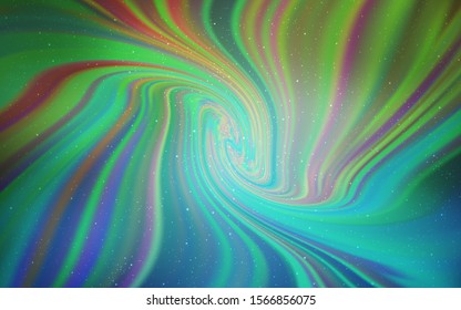 Light Blue, Green vector background with galaxy stars. Modern abstract illustration with Big Dipper stars. Template for cosmic backgrounds.