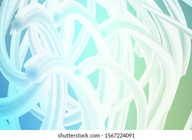 Light Blue, Green vector background with bent lines. A sample with colorful lines, shapes. Abstract design for your web site.
