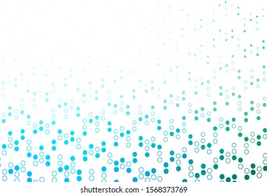 Light Blue, Green vector background with bubbles. Modern abstract illustration with colorful water drops. Pattern of water, rain drops.