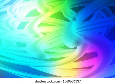 Light Blue, Green vector background with wry lines. Creative illustration in halftone style with gradient. The best colorful design for your business.