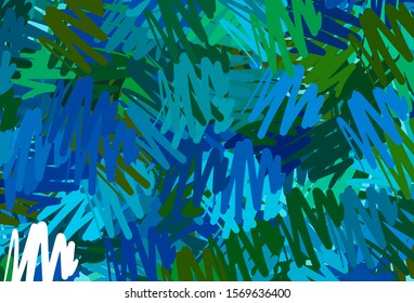 Light Blue, Green vector background with straight lines. Blurred decorative design in simple style with lines. Pattern for ad, booklets, leaflets.